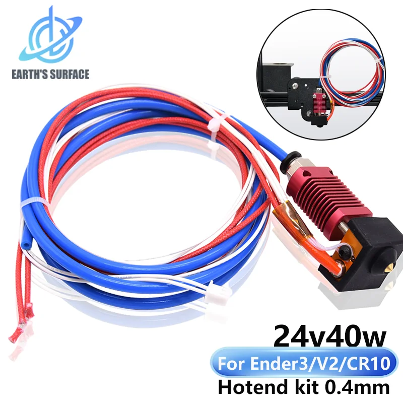 For Creality Ender 3 Ender3 V2 Ender 3 Pro CR10 Hotend Extruder Kit with PTFE Tubing 3D Printer Parts Hotend Assembled Extruder