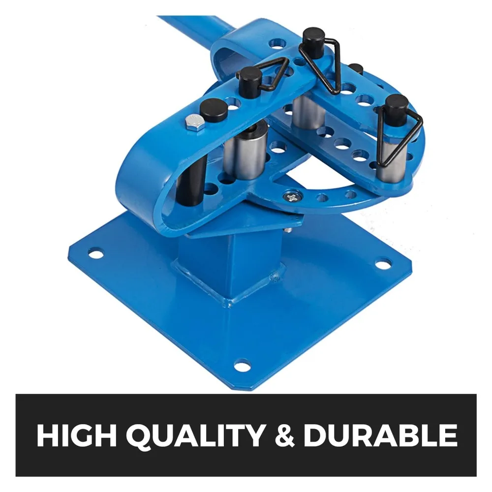 Pipe Bender YP-9 Manual Bench Steel Tube Bending Kit with 7Dies 1-3in Multifonction Compact Flat Bar Rod Brake Bends Tool