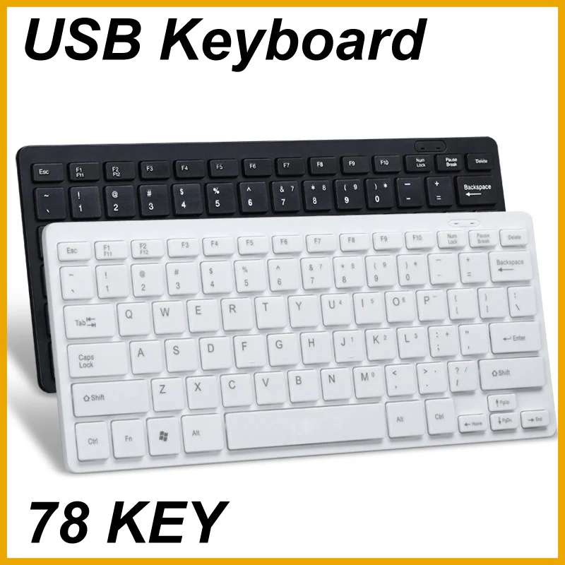 New 2026 K1000 78 Keys Mini Wired USB Keyboard Gaming Mechanical For PC Computer Laptop Notebook Mobile phones tablets