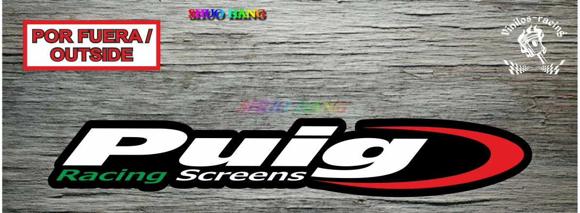 Puig Racing Screen naklejka samochodowa Vinyl Die Cut Auto części okno Trunk Racing motocykl kask dekoracyjna naklejka PVC