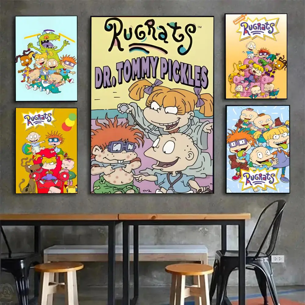animation family R-Rugrats Poster Painting Wall Art Mural for Living Room Home Decor and Gifts