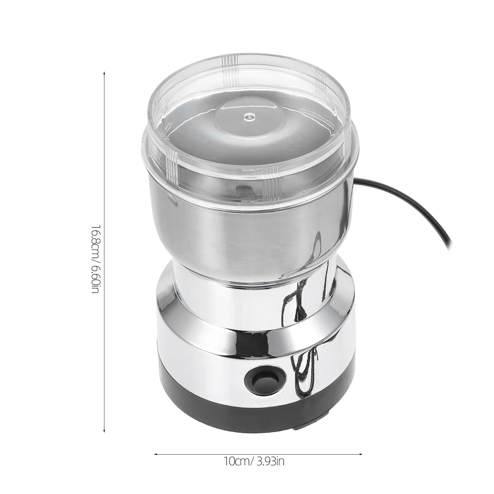 

Electric Spice Beans Maker Stainless Steel Blades Home Kitchen Grinder Transparent Classic Style Corrosion Resistant Coffee Bean