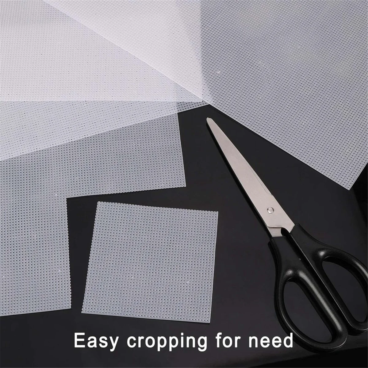 

4 PCS 14 Count Plastic Mesh Canvas Sheet 14 CT Plastic Aida for Cross-Stitch,Making Jewelry Organizer (11x8Inch) WhiteJAS