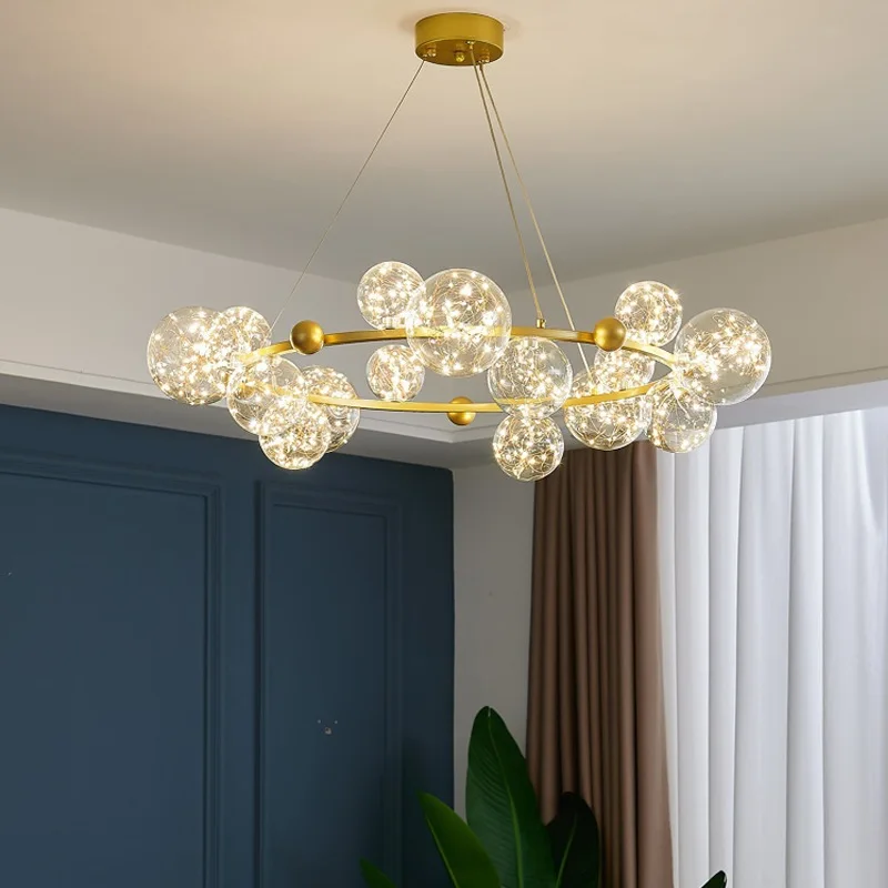 

Living room chandelier Nordic gypsy restaurant lighting modern minimalist creative magic bean bedroom Internet celebrity light
