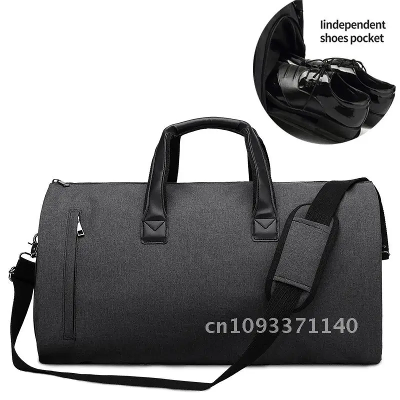 

2 Compartment 1 Garment Travel Bag With Shoes In Convertible Travel Bag On Luggage Bag With Suit Duffel Strap Carry Shoulder