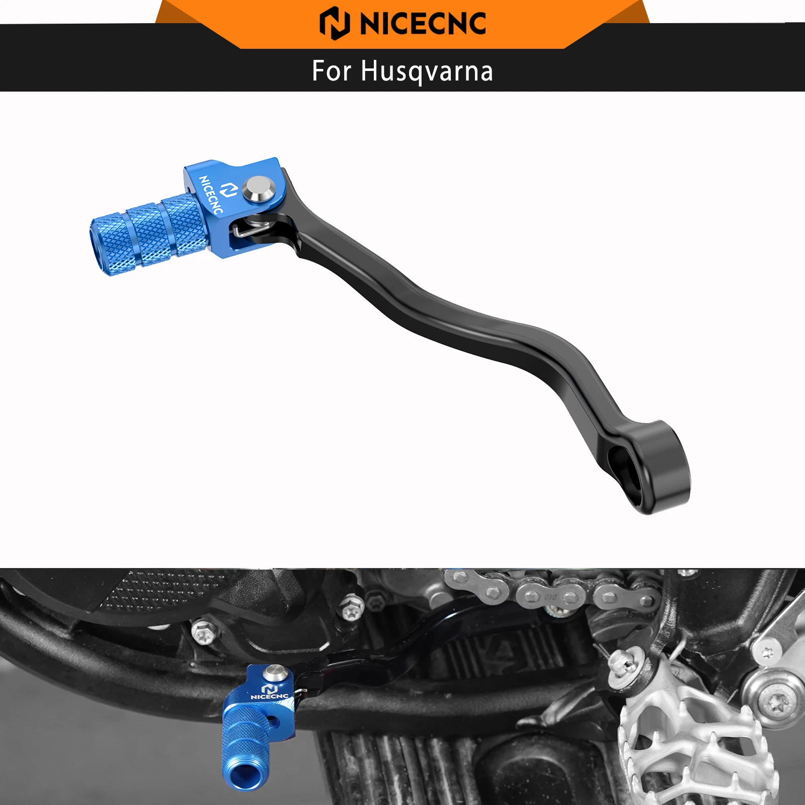 

NICECNC Aluminum Forged Gear Shift Shifter Lever Folding Tip For Husqvarna TE300 TE250 2024-2025 TX300 TC125 TC250 2023-2025