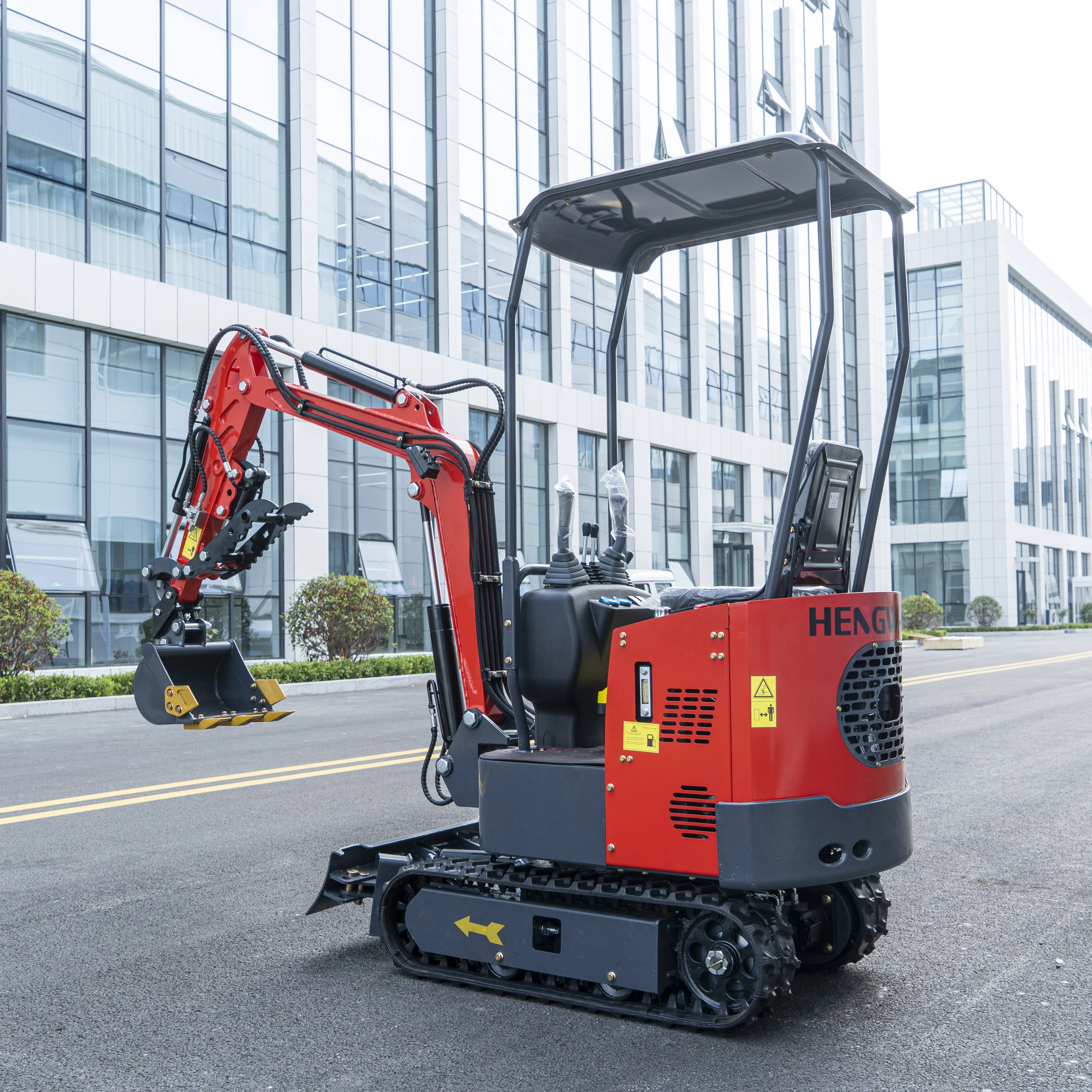 รถขุดไฮดรอลิกแบบตีนตะขาบ HW-15 ขนาด 1.5 ตัน เครื่องยนต์ดีเซล รถขุดขนาดเล็ก รถแทรกเตอร์ขุดขนาดเล็กจากจีน รถขุดขนาดเล็กสำหรับงานก่อสร้าง อุปกรณ์ก่อสร้างแบบกำหนดเอง