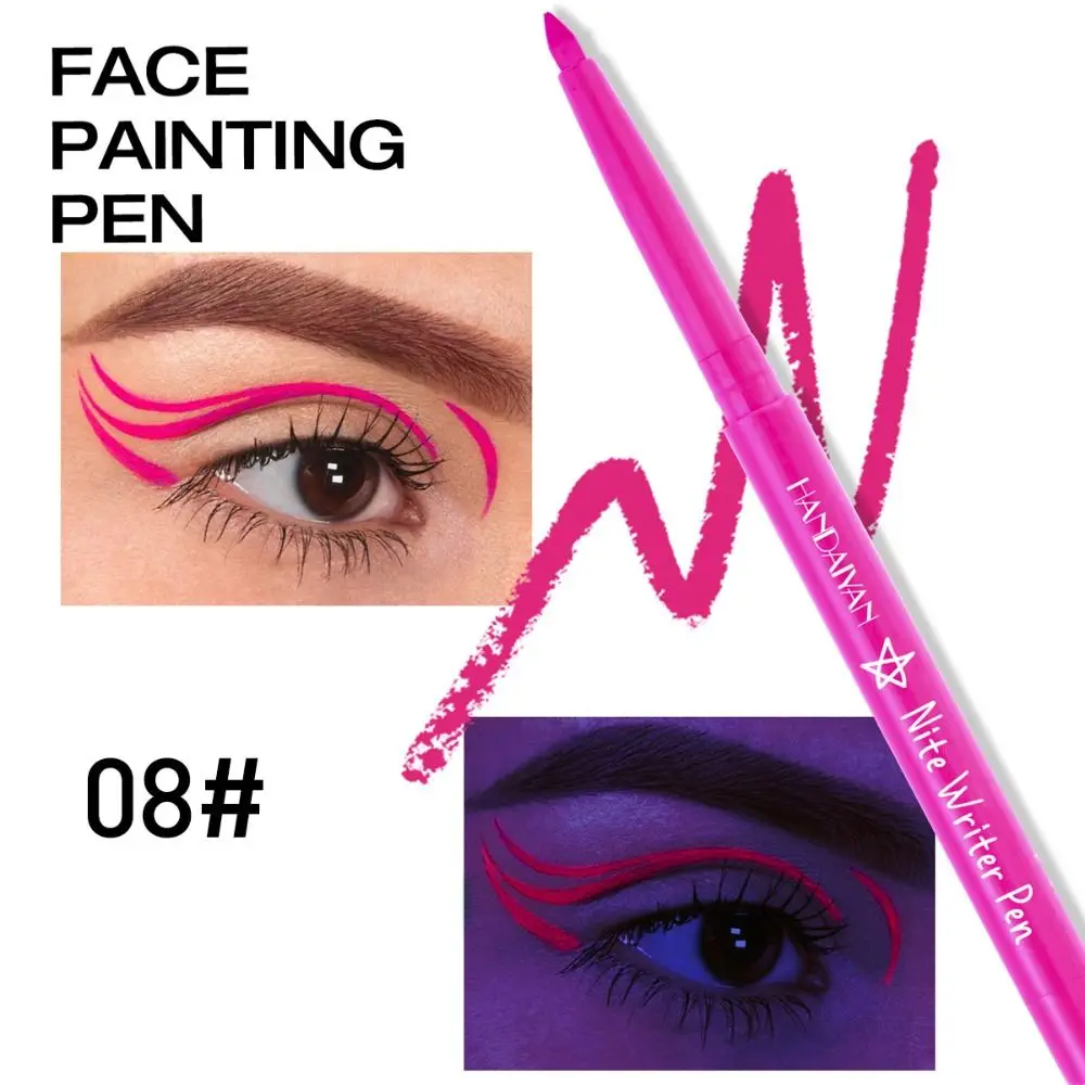 Körper kunst UV Eyeliner Kosmetik wasserdicht matt fluor zieren den Eyeliner Gel Stift Zeichenstift schnell trocknen Gesichts bemalung Stift Party