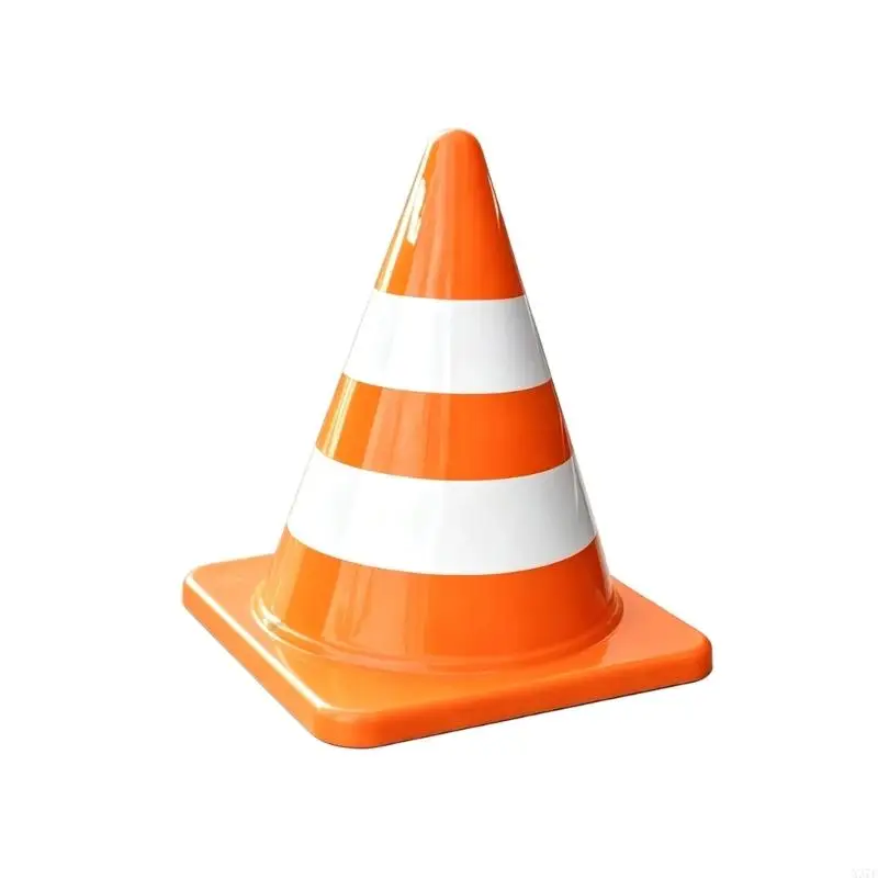 Mini Traffic‑Cone‑Shaped Tow Hitch Cover Orange‑White Striped Decorative Tow Hook Cap for Pickup Truck SUV Off‑Road X37F