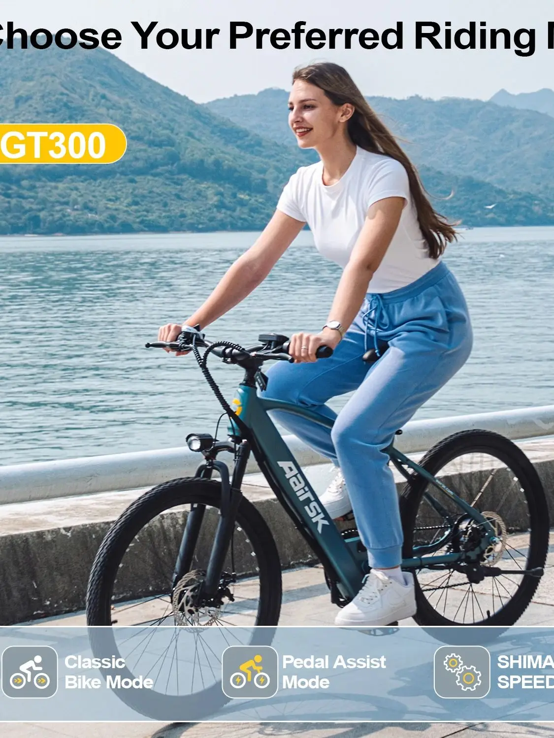 AliExpress Aairsk GT300 Adult E-bike 250W Motor 36V 10Ah Battery Electric Bike 26 Inch Fat Tire E-Mountain bike Off-road Electric bicycle