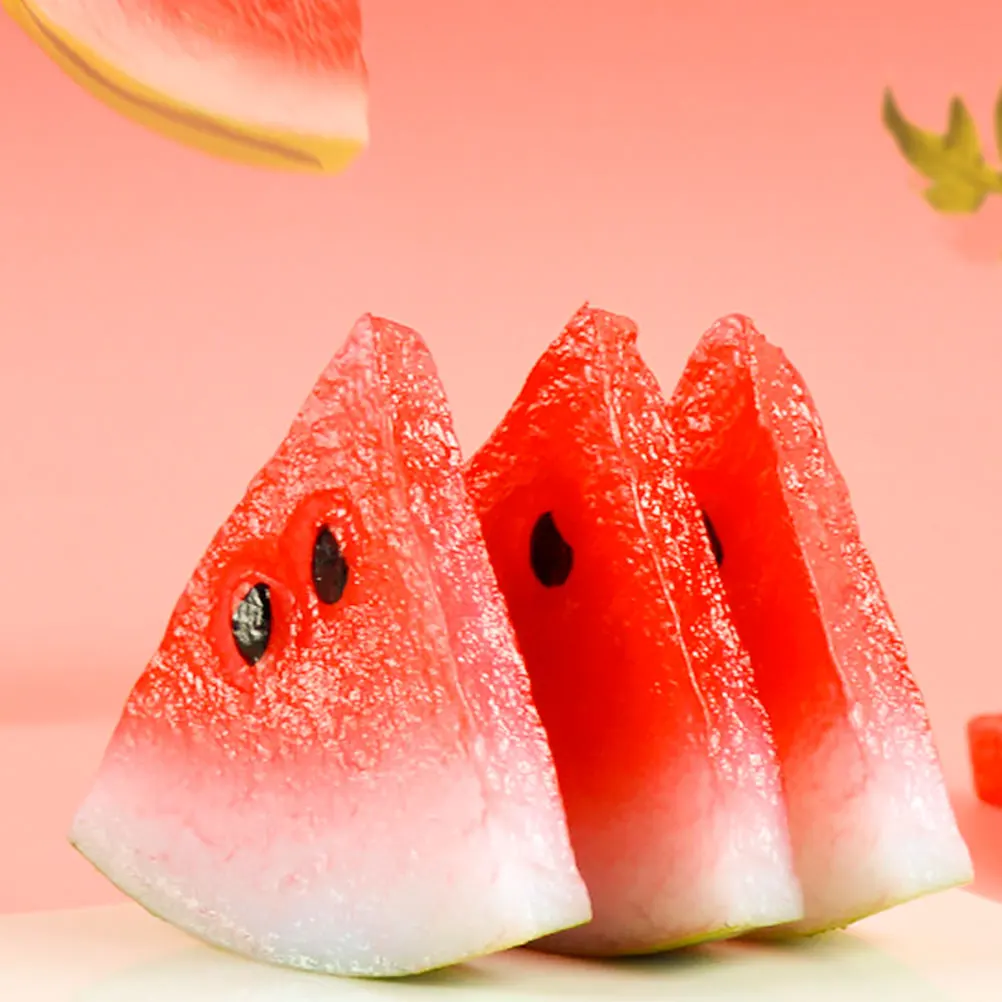 

5Pcs Mini Fruit Models Watermelon Slices For Dollhouses Home Decor Educational Doll House Accessories