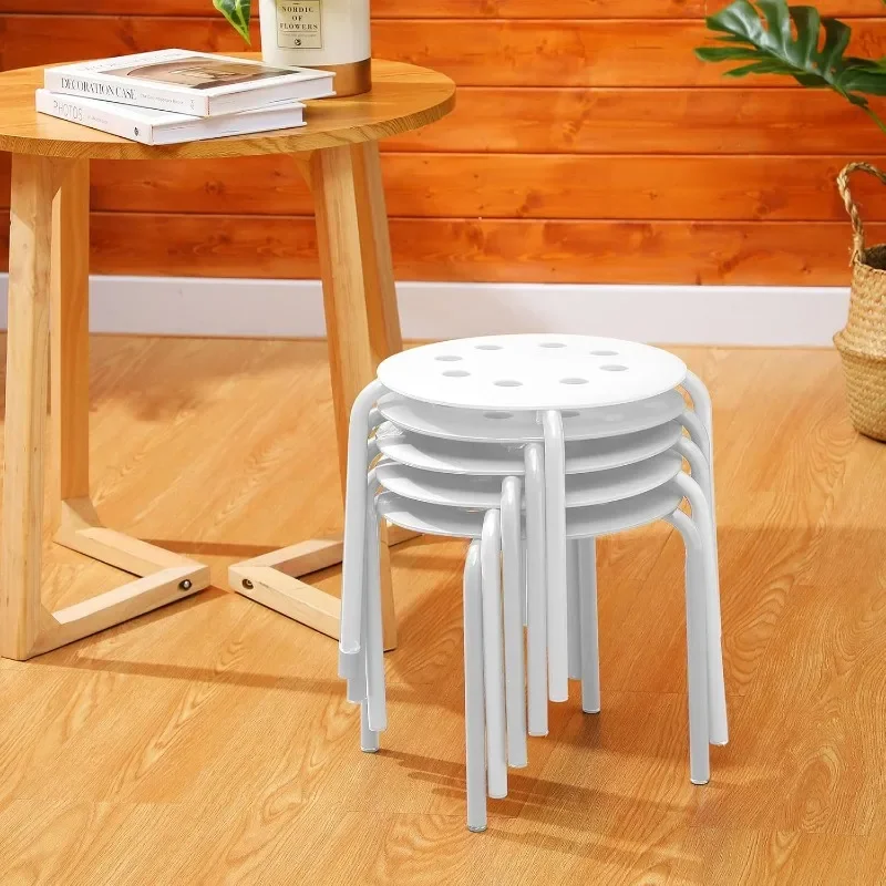 Tabouret de piste empilable pour enfants, tabouret rond pour salle d'irritation, ensemble de chaises en plastique, tabouret empilable, sièges flexibles polyvalents, 12 po, 10 pièces