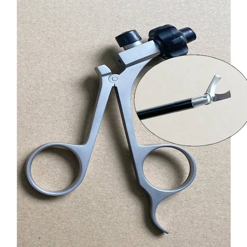 5mm laparoscopic metzembaum curved scissors,reusable double action scissor 5*360/450mm,compatible with Storz