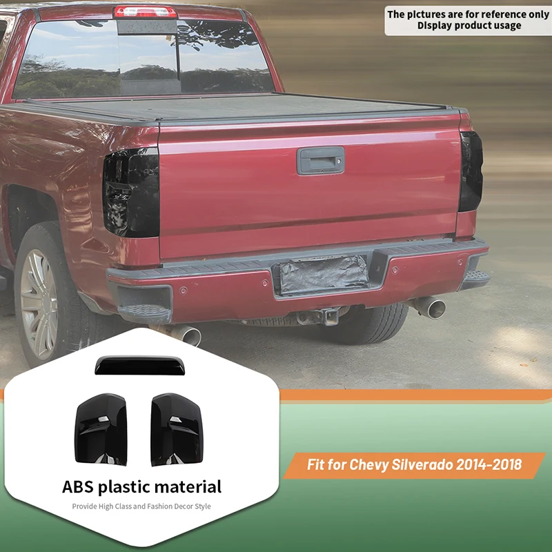 

Car Tail Light Decoration Cover Smoke Black For Chevrolet Silverado 2014 2015 2016 2017 2018 Exterior Accessories