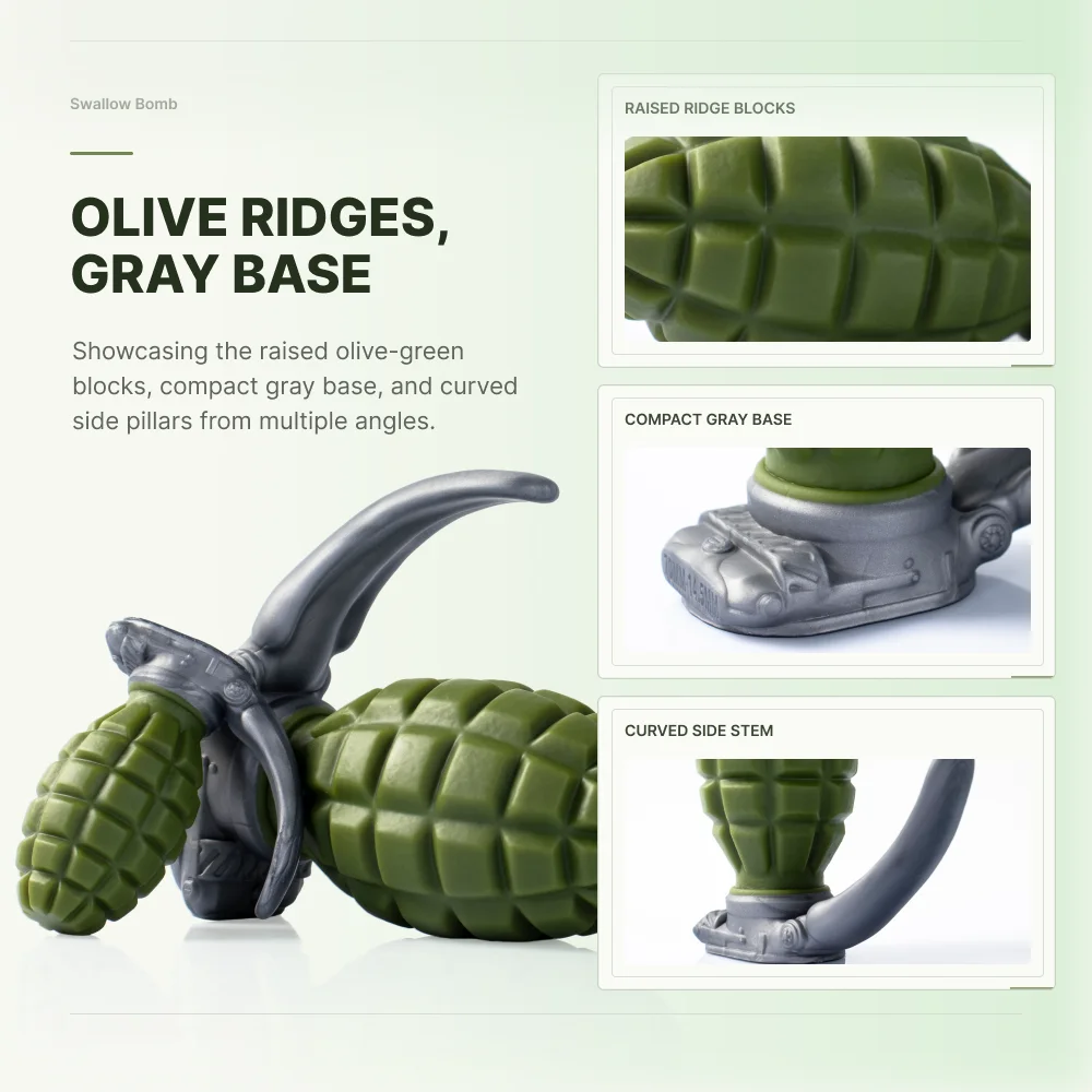 KORYM Hand Grenade-style Anal Plug Sex Adult Toys for Men and Women Pure Silicone Anal Expansion Toys Butt Plug with Protrusions - Image 4