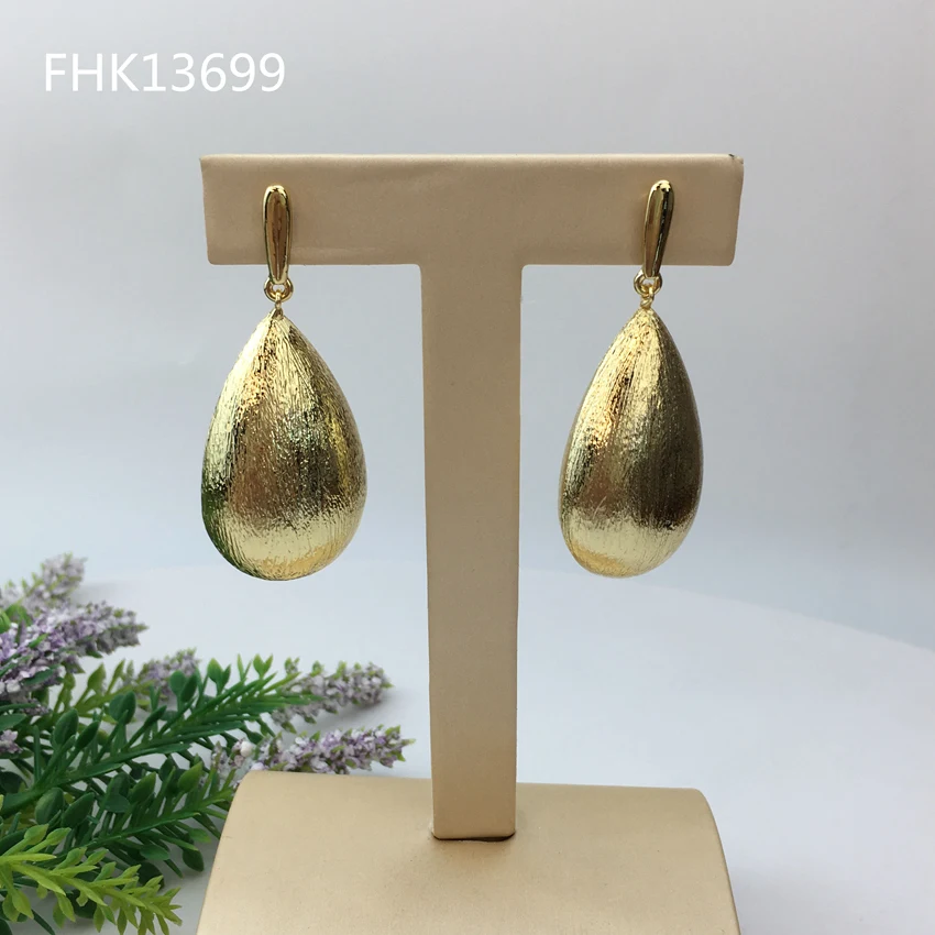 Yuminglai Dubai Quality Earrings for Women  Daily Wear Earrings Goldplate Jewelry Big Earings FHK13699