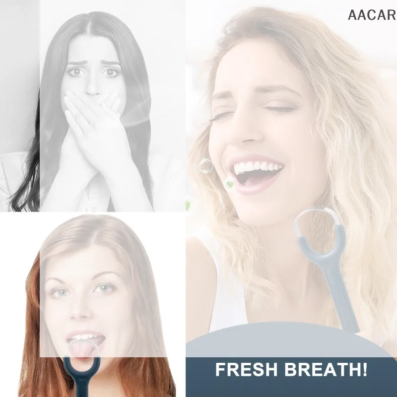 /ACR/Stainless Steel Tongue Scraper Fresh Breath Cleaning Coated Tongue Toothbrush Oral Hygiene Metal Tongue Scraper 1PCS