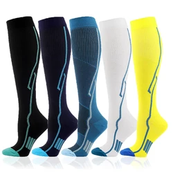 Calcetines deportivos de nailon para hombre y mujer, medias de compresión para correr, ciclismo, fútbol, 20-30mmHg, venas varicosas elásticas, Edema antifatiga