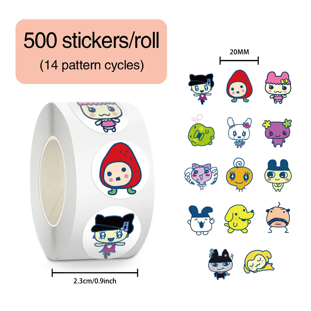 

2000/500pcs for Tamagotchi Stickers Cartoon Anime Peripherals Creative Doodle Hand account stickers Decoration Party Gifts ﻿
