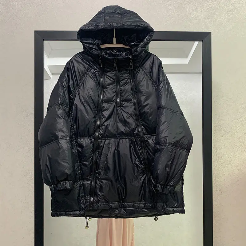 Women's Autumn Winter Cotton Coat Tops Jacket Zipper Maternity Large Size Thickened Warm Leisure Comfortable Versatile Vintage