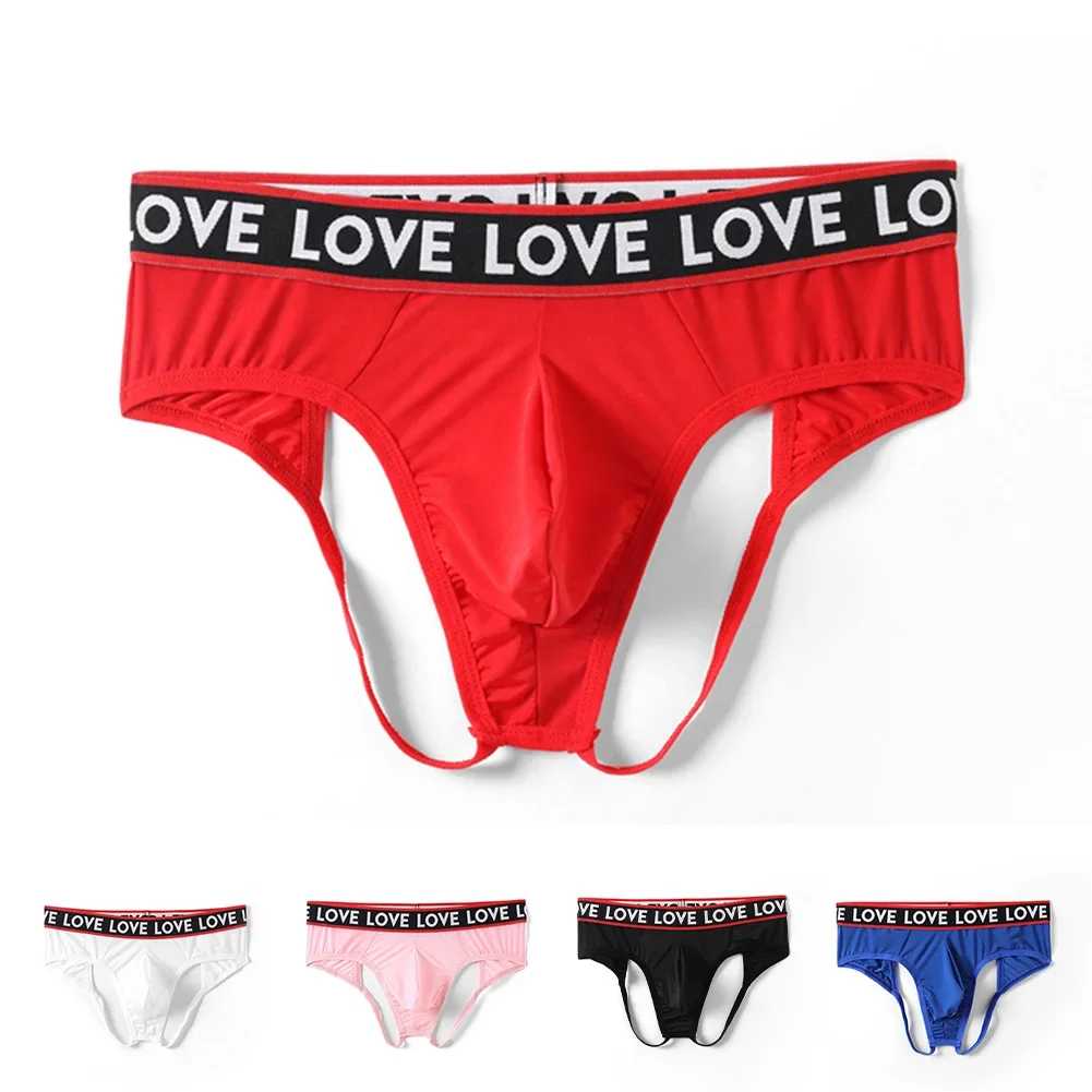 

Men Panties U Convex Pouch Open Butt Stretch Lingerie Seamless Soft Briefs Sexy Breathable Knickers Underwear Lounge Underpants