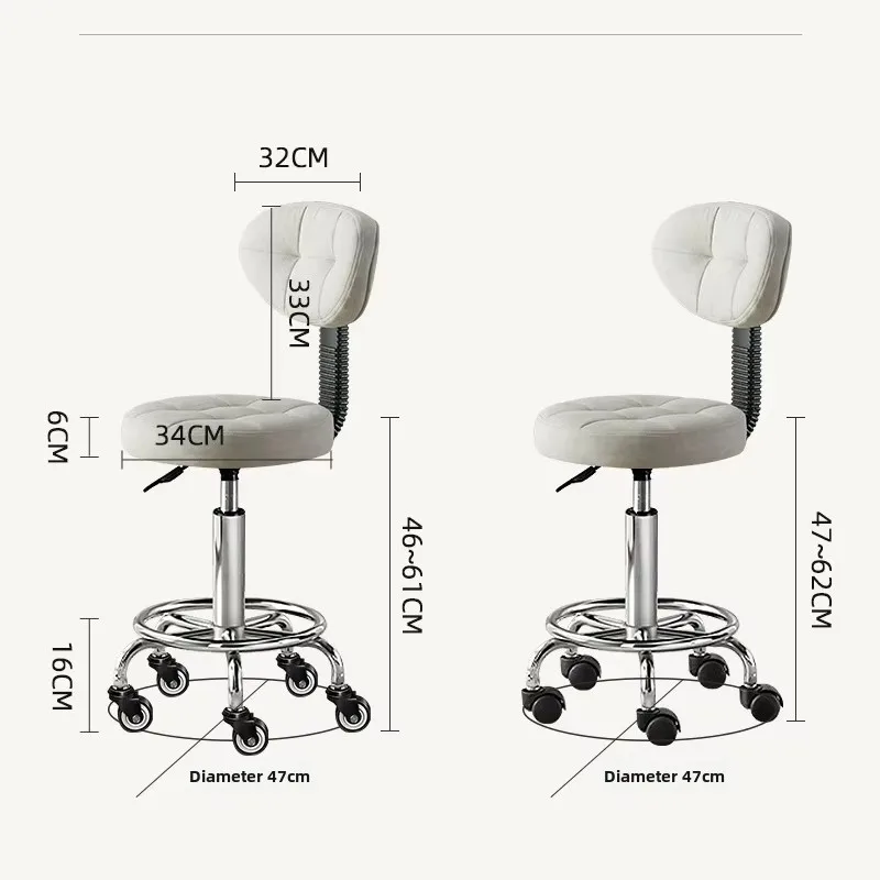 Nordic High-end Computer Chair Wheels Swivel Lift Office Chair with Backrest Bedroom Comfortable Recliner Practical Work Chair