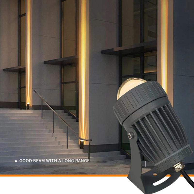 Outdoor LED Garden Wall Spotlights 10W Landscape Lighting AC220V IP65 Waterproof One Beam Spotlight Warm White-ABHG view 5
