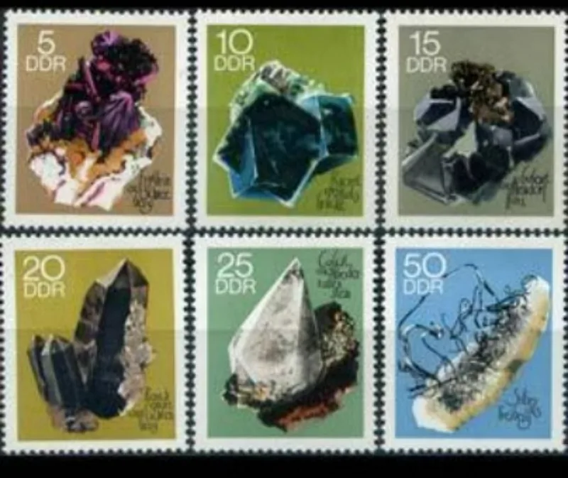 6 PCS, DDR, 1969, Ore, Real Original Post Stamps, MNH