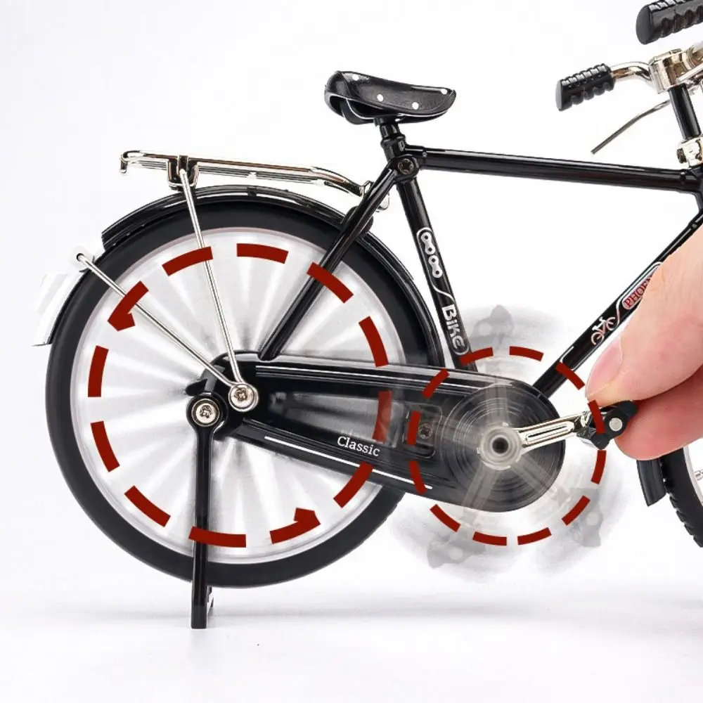 Collection Gifts Alloy Retro Bicycle Black Green Red DIY Bicycle Model Assembling Toys