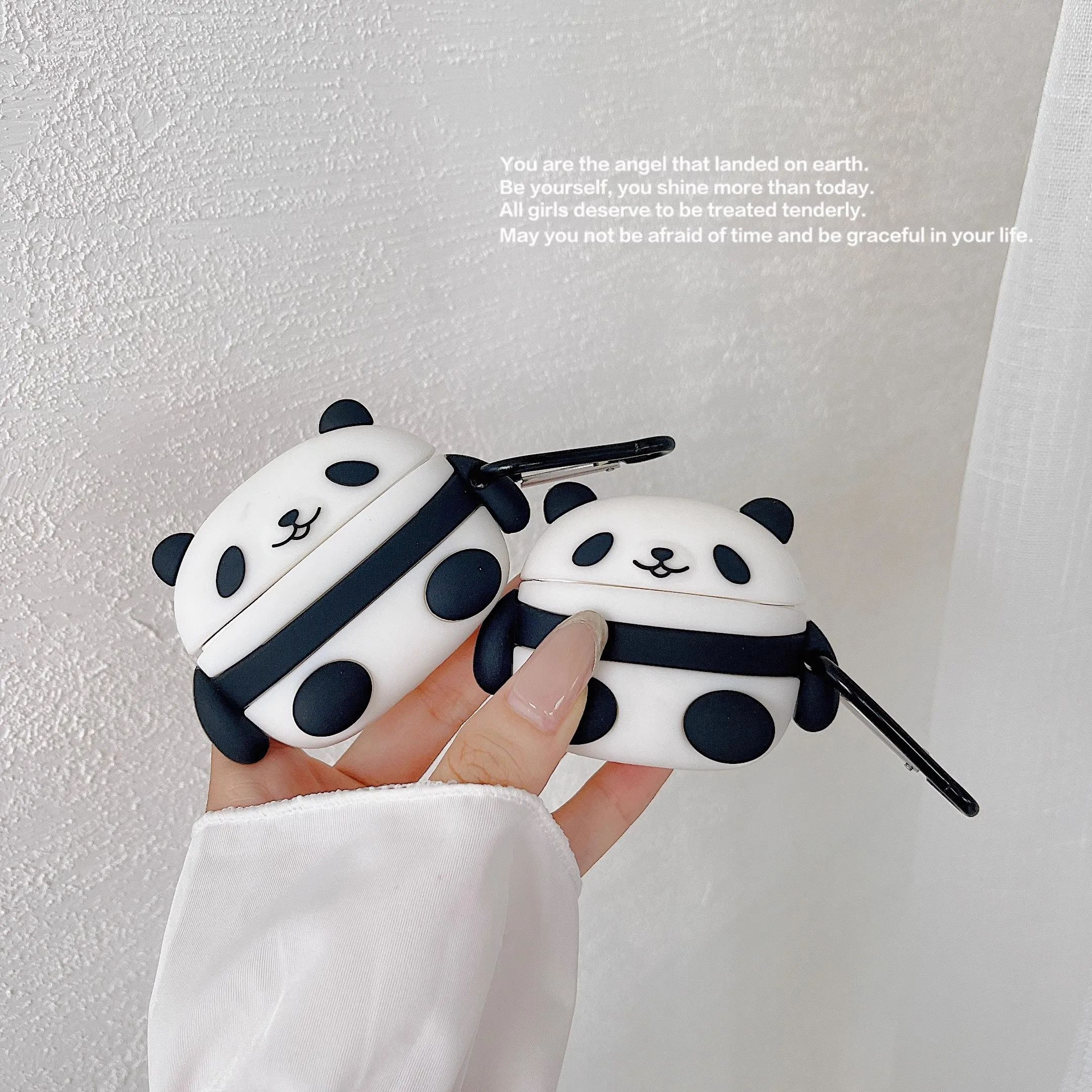 Cute Panda For Airpods 1 2 3 4 Pro Pro 2 Pro 3 Silicone Earphone Case Accessories Cover