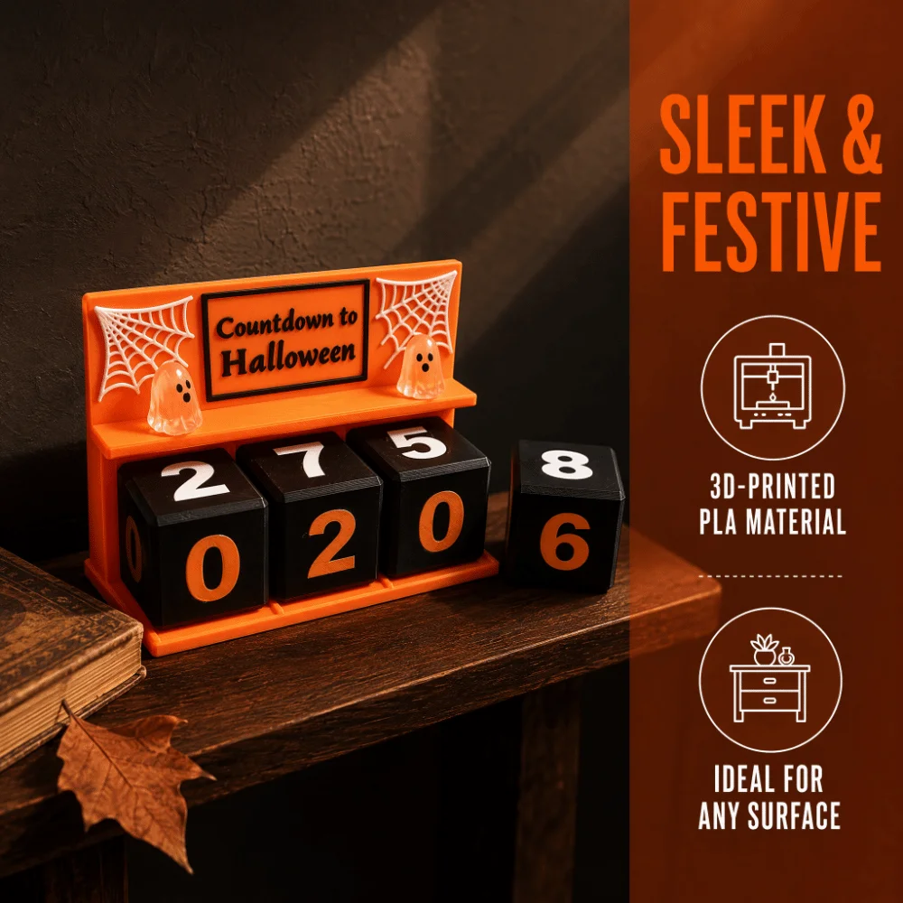 Ornament Ornament Halloween Theme Countdown Calendar PLA Exquisite Desktop Decoration Spiderweb Spooky Holiday Decor Family