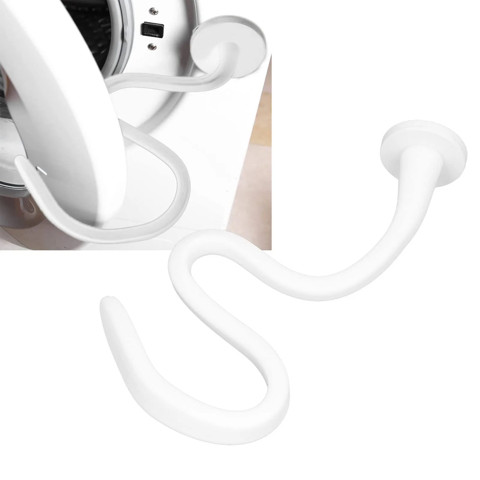 الأنماط الساخنة - دعامة وسدادة باب الغسالة ذات التحميل الأمامي - حامل باب الغسالة المغناطيسي مع قاعدة مغناطيسية، أبيض