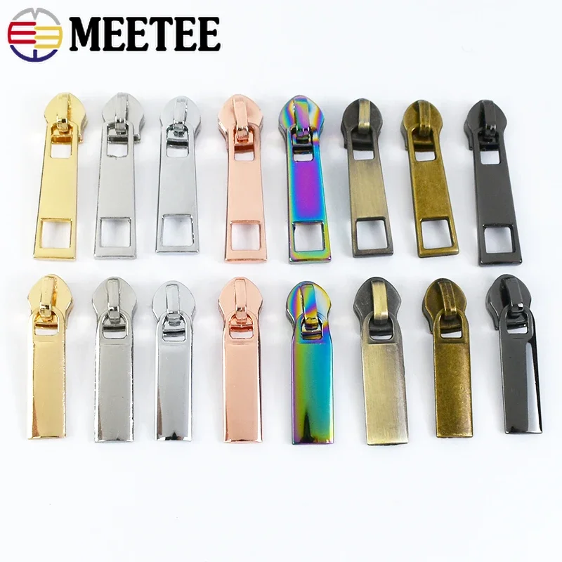 

Meetee 30/50Pcs 3# 5# Zipper Sliders for Nylon Zippers Clothes Jacket Zip Puller Backpack Zips Head Repair Kit Sewing Accessory