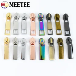 Meetee 30/50Pcs 3# 5# Zipper Sliders for Nylon Zippers Clothes Jacket Zip Puller Backpack Zips Head Repair Kit Sewing Accessory