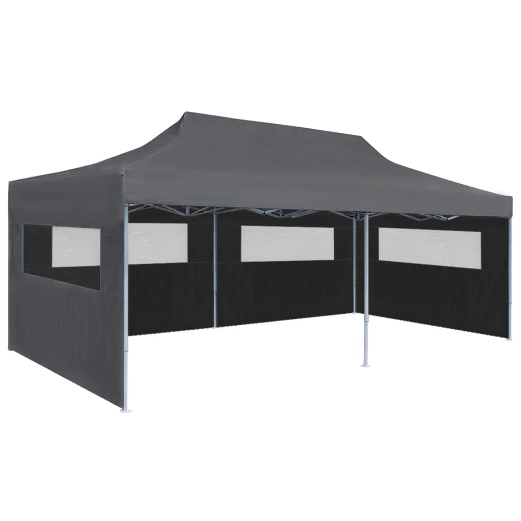 Faltbares Empfangs zelt mit Wänden 3x6 m Anthrizit Garten bedarf, Baldachin, Baldachin,