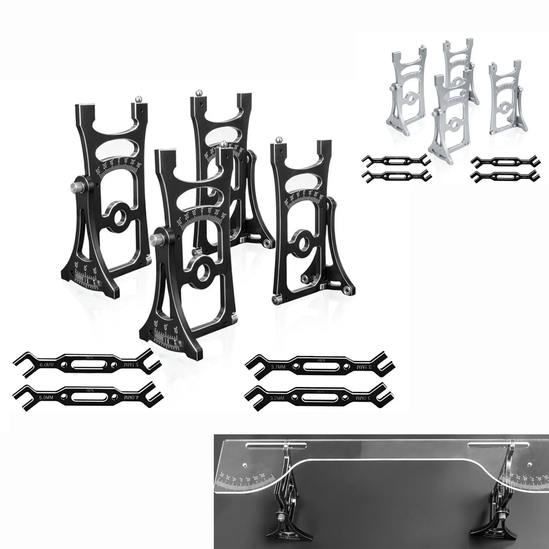 

1set 17mm Adjustment Ruler For Trxs Arrma Losi 1/8 Rally Short Truck 1/7 Electric Off-road Car