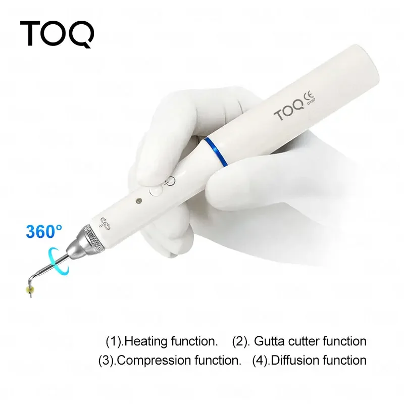 TOQ Dental Cordless Gutta Percha Obturation Pen Root Canal Filling System +2 Tips 3 Second Heating Dental Gutta-percha Cutter