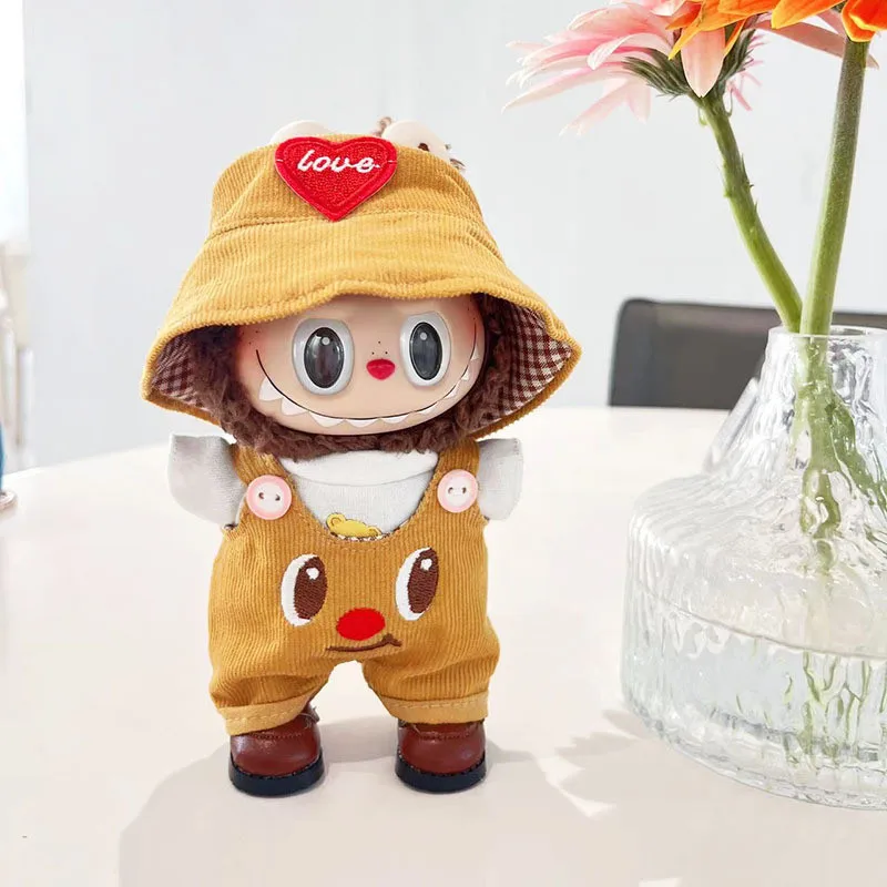 17cm Cute Mini Plush Doll'S Clothes Outfit Accessories For Korea Kpop Exo Labubu Idol Dolls Clothing DIY Kid Gift