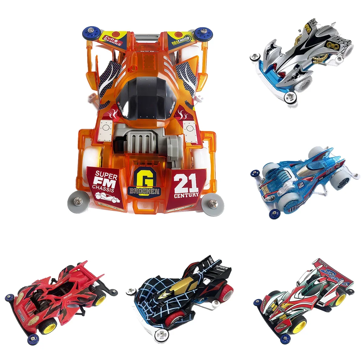SFM Chassis Spider King Mini Four-wheel Drive Car 1/32 Scale Super Assembly Model Car, Racing Toy Collection & Gifts