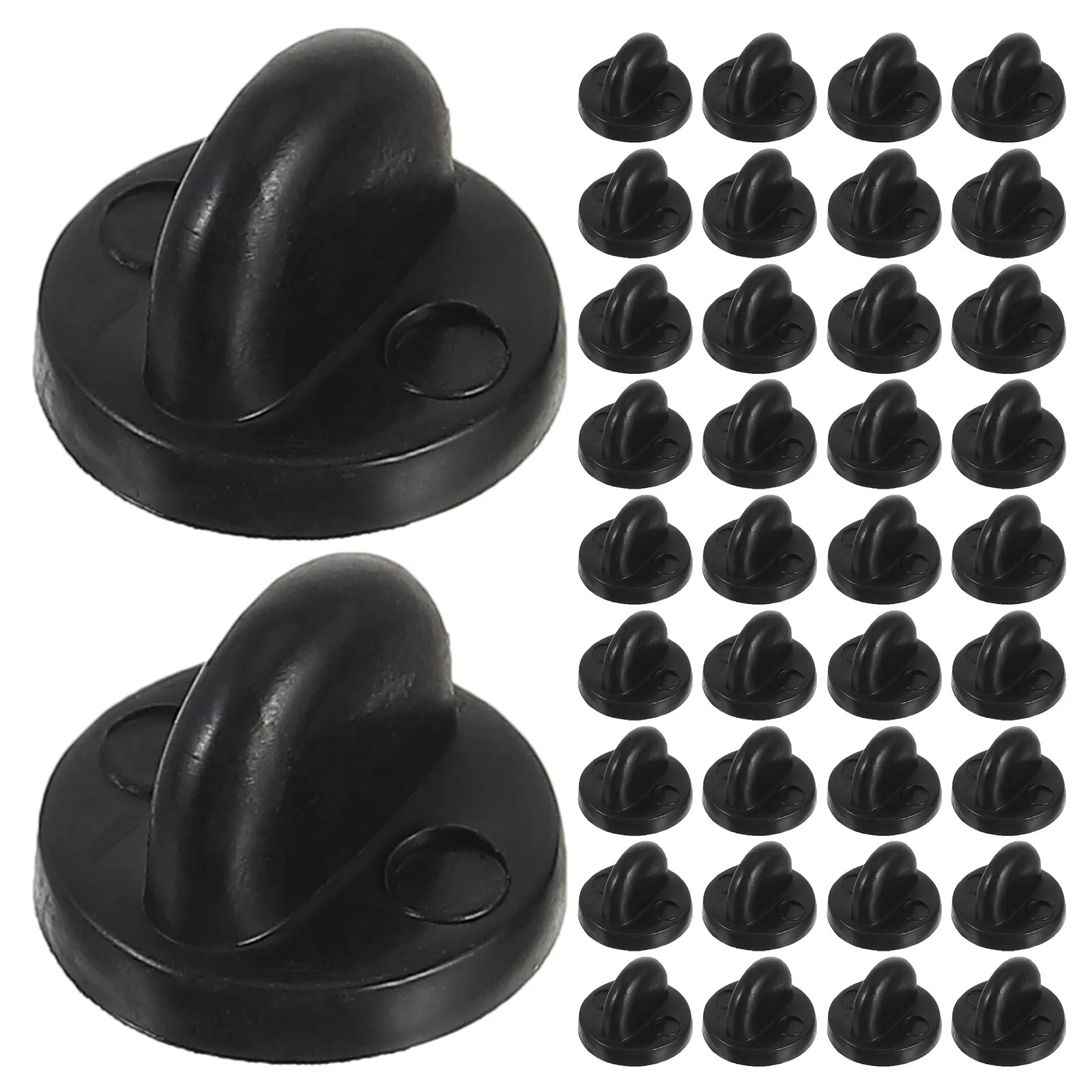 150Pcs Butterfly Clutch Pin Backs Uniform Accessories Black Plastic Replacement for Badge Pins Lapel Pins Caps Hat Keepers