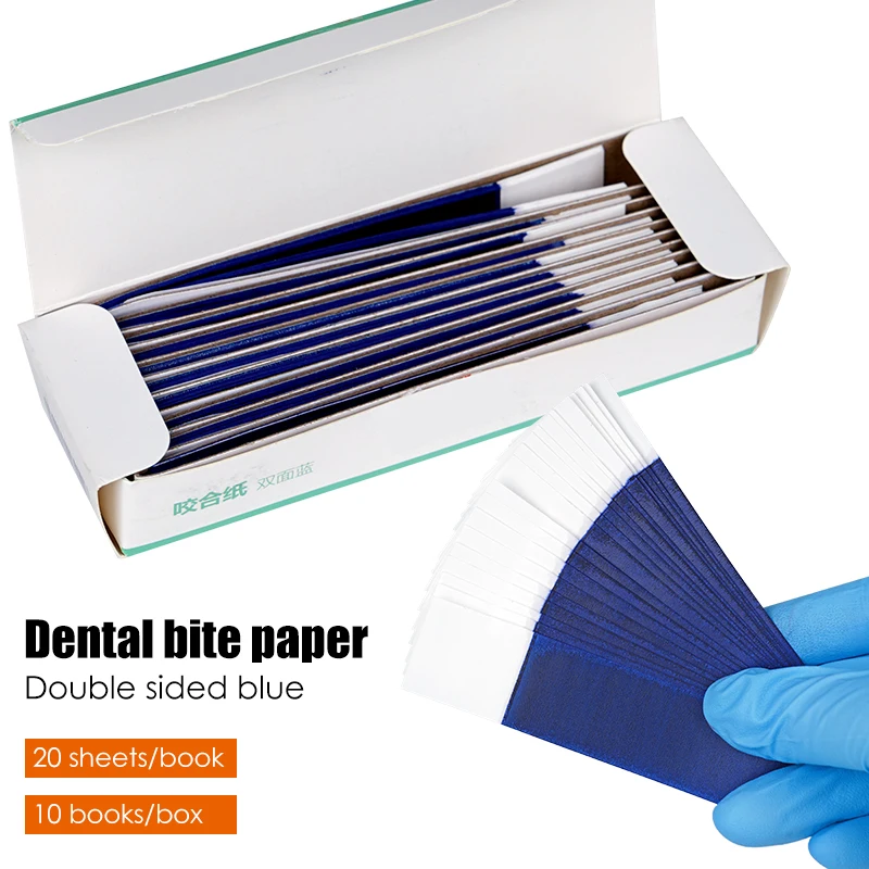 200Pcs Dental Articulating Paper Double-Sided Bite Strips Orthodontic Strip Paper Teeth Care Whitening Dentist Tools