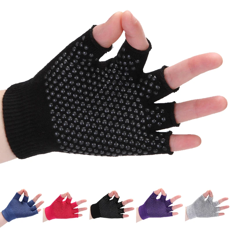 

New Half Finger Grip Gloves Building Strength Bike Cycling No-slip Yoga Gloves