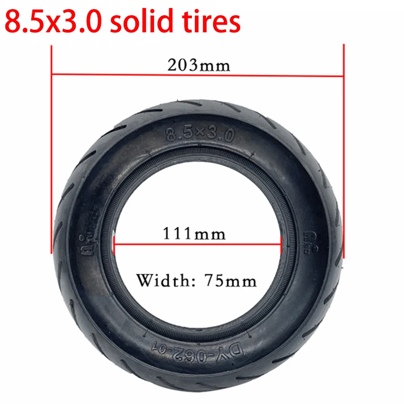 

8.5x3.0 Solid Tyre for Vsett 8 9+ Zero 8 9 Pro Kugoo Kirin G2 Pro Electric Scooter 8.5 Inche 8 1/2x3.0 Tubeless Tire