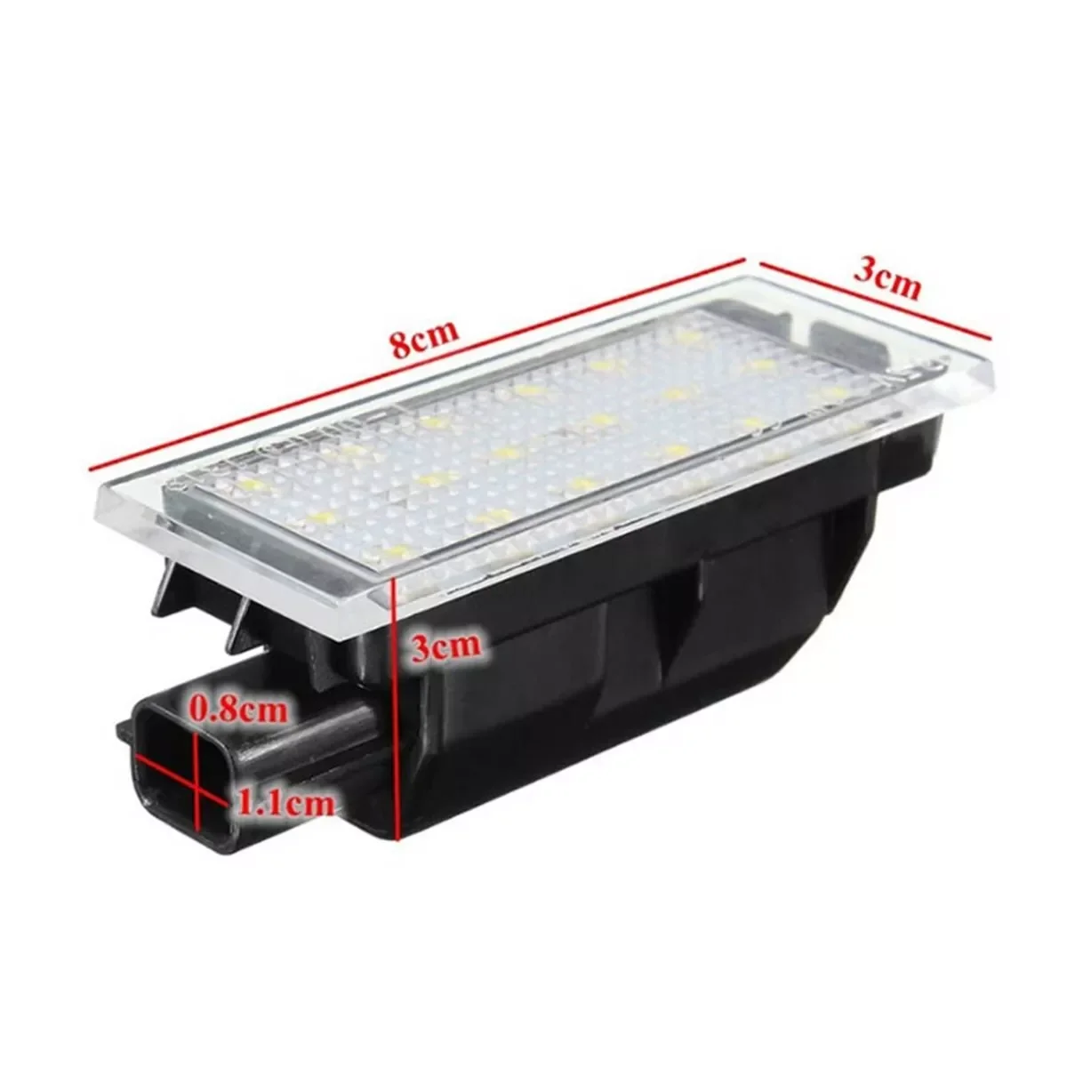 

2PCS For Vauxhall Vivaro NV300 2014-2019 Xenon White LED License Number Plate Light Bulb Lamp Assembly Car Accessories