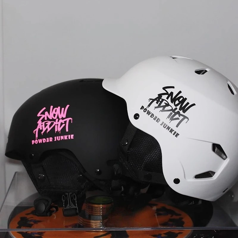 1PC SNOW ADDICT POWER JUNKIE Vinyl Sticker, Waterproof Decal for Motorbike Fuel Tank Ski Helmet Snowboard Winter Sports Decor