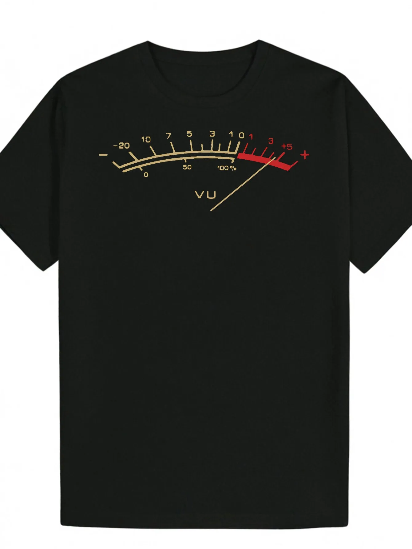 

Electric Meter Pointer Scale Print T-Shirt, Men's Casual