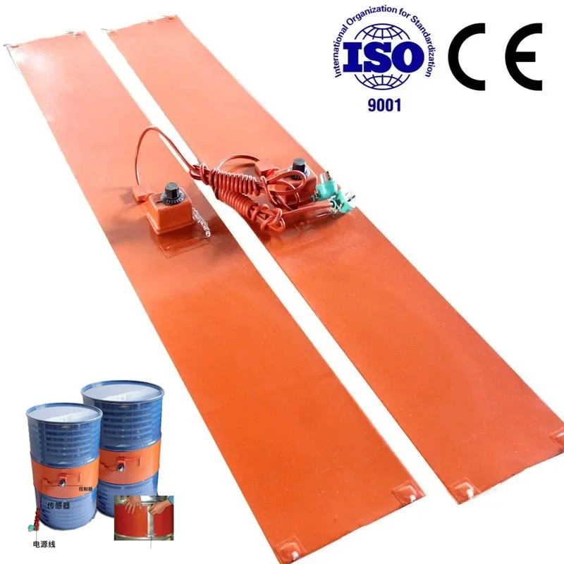 

1200W Band Heater Blanket Oil Biodiesel Honey Butter Metal Barrel Gas Tank for 208L Drum With Knob Temperature Controller
