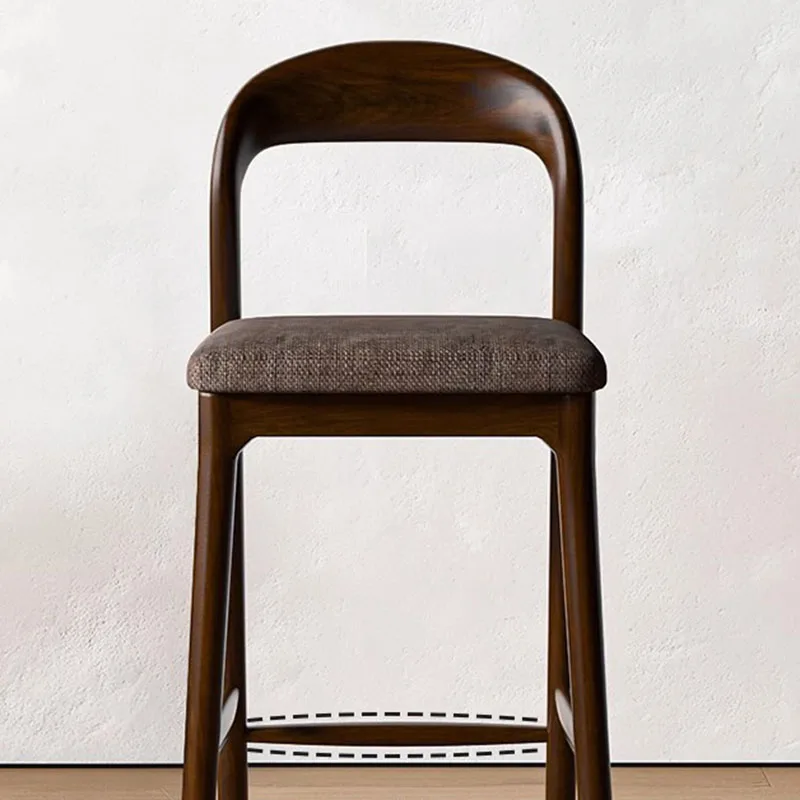 

Wood With Back Bar Stools Balcony Modern Design Minimalist Office Barstools Relaxing Gaming Chaise De Bar Lounge Suite Furniture