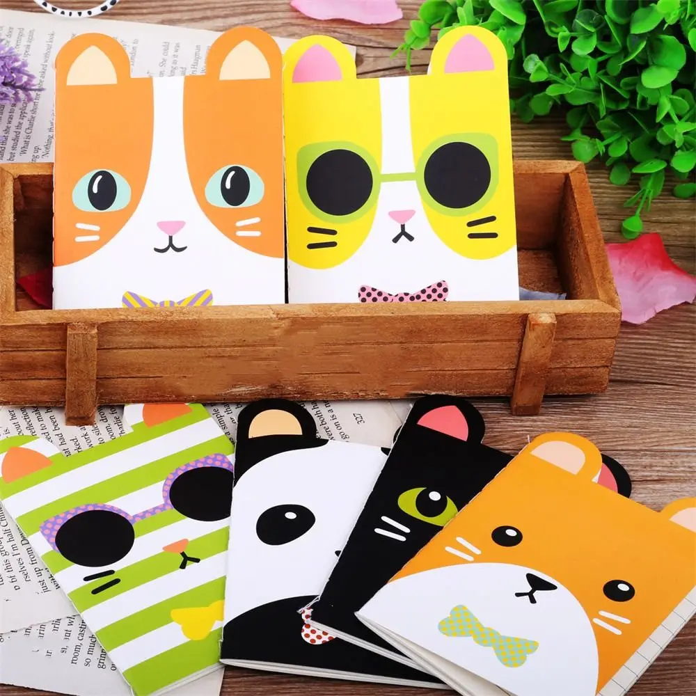 4 Pieces Mini Cute Kawaii Journal Diary Notebook Lined Paper Notepad Kids Stationery School Office Supplies Gift