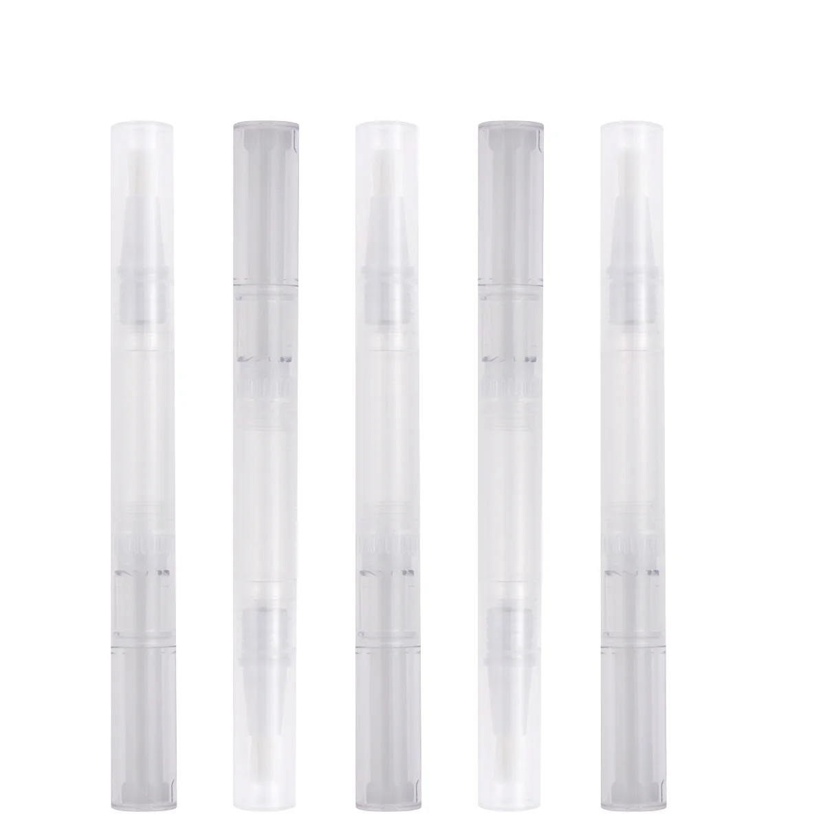 

10pcs 3ml Transparent Pens Empty Nail Oil Pen with Brush Tip Container Applicators Eyelash Growth Liquid Tube